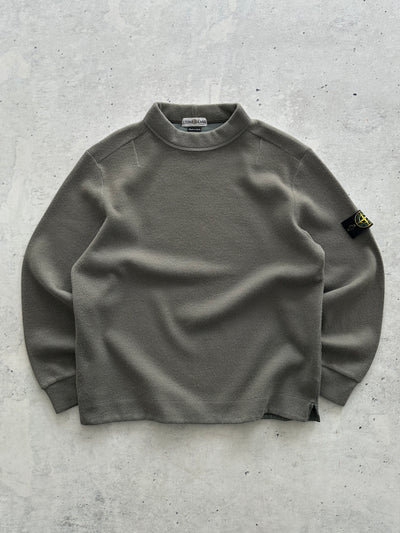 AW/01 Stone Island Wool Ribbed Knit high Neck Jumper (XL)