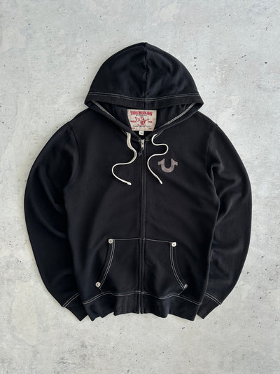 True Religion Contrast Stitch Zip Up Hoodie (Women's S)