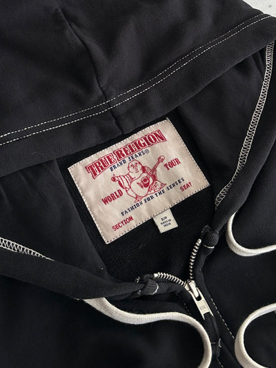 True Religion Contrast Stitch Zip Up Hoodie (Women's S)