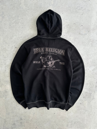 True Religion Contrast Stitch Zip Up Hoodie (Women's S)