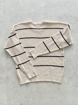 80's Chemise Lacoste Stripe Knit Crewneck Jumper (M)
