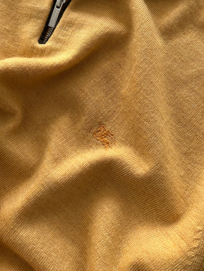 00's Burberry Merino Wool 1/4 Zip Pullover Jumper (M)