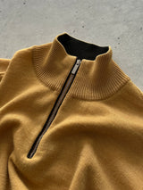 00's Burberry Merino Wool 1/4 Zip Pullover Jumper (M)
