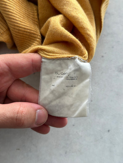 00's Burberry Merino Wool 1/4 Zip Pullover Jumper (M)