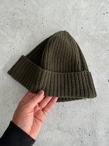 Stone Island Patch Logo Chunky Knit Beanie (One Size)