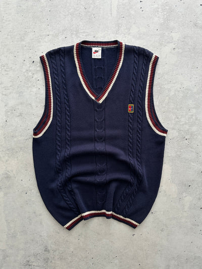 90's Nike Challenge Court Cable Knit Vest (M)