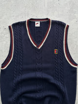 90's Nike Challenge Court Cable Knit Vest (M)
