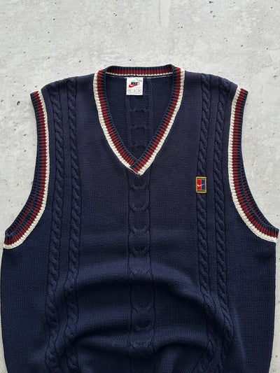 90's Nike Challenge Court Cable Knit Vest (M)