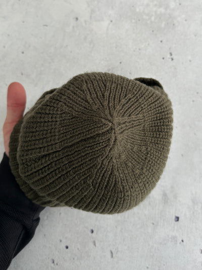 Stone Island Patch Logo Chunky Knit Beanie (One Size)