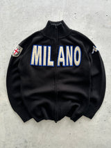 90's Kappa Milano Chunky Wool Knit Zip Up Jumper (L)