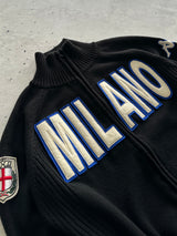 90's Kappa Milano Chunky Wool Knit Zip Up Jumper (L)