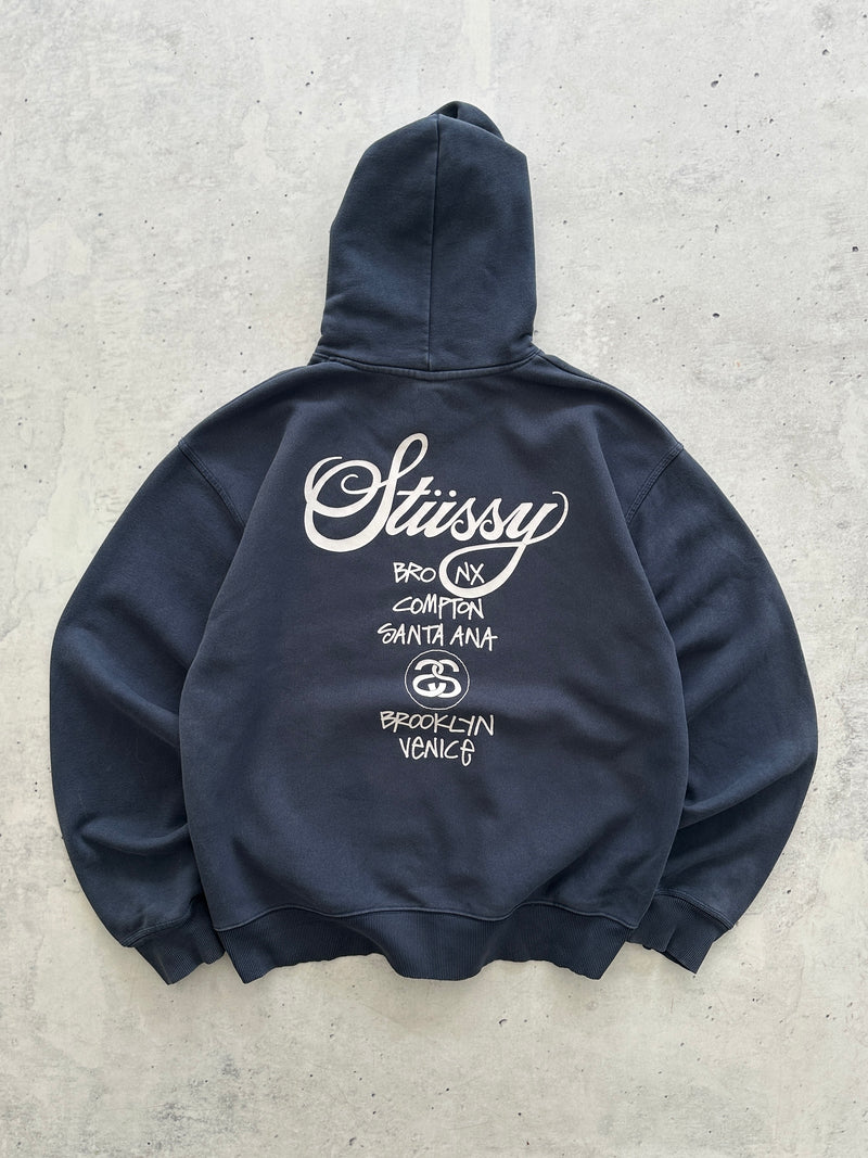 Stussy World Tour Heavyweight Pullover Hoodie (XXL)