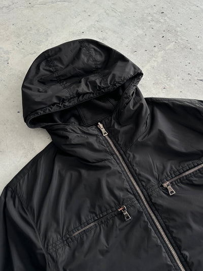 Prada Reversible Nylon Heavyweight Zip Up Hoodie / Jacket (L)