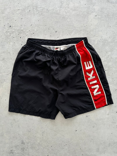 90's Nike Spell Out Swim Shorts (L)
