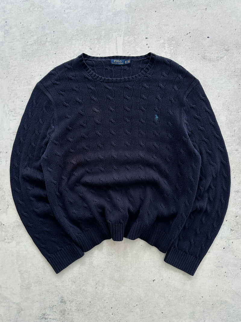 Ralph Lauren Cable Knit crewneck Jumper (L)