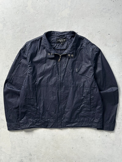 Vintage YSL Embroidered Logo waxed cotton Zip Up Jacket (L)