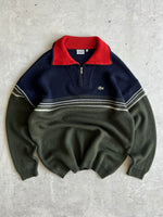 Lacoste Sport 1/4 Zip Pullover Knit Jumper (XL)