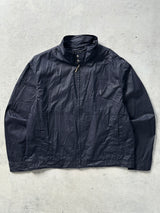 Vintage YSL Embroidered Logo waxed cotton Zip Up Jacket (L)