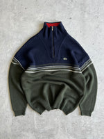 Lacoste Sport 1/4 Zip Pullover Knit Jumper (XL)