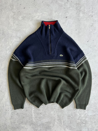 Lacoste Sport 1/4 Zip Pullover Knit Jumper (XL)