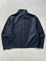 Vintage YSL Embroidered Logo waxed cotton Zip Up Jacket (L)