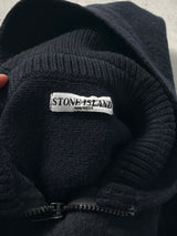 AW/07 Stone Island Button Up Hooded Jumper (S)