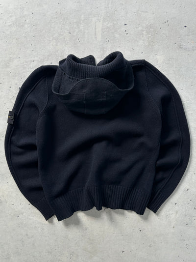 AW/07 Stone Island Button Up Hooded Jumper (S)