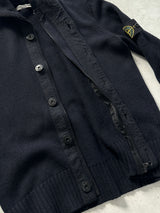 AW/07 Stone Island Button Up Hooded Jumper (S)