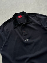 90's Oakley Corduroy collar & back detail Polo Shirt (M)