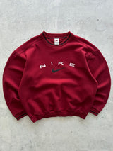 90's Nike Swoosh Heavyweight Crewneck Sweatshirt (L)