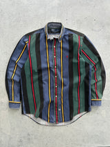 Ralph Lauren Vertical Stripe Denim Shirt (XL)