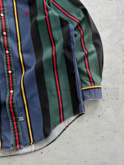Ralph Lauren Vertical Stripe Denim Shirt (XL)