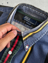 Ralph Lauren Vertical Stripe Denim Shirt (XL)