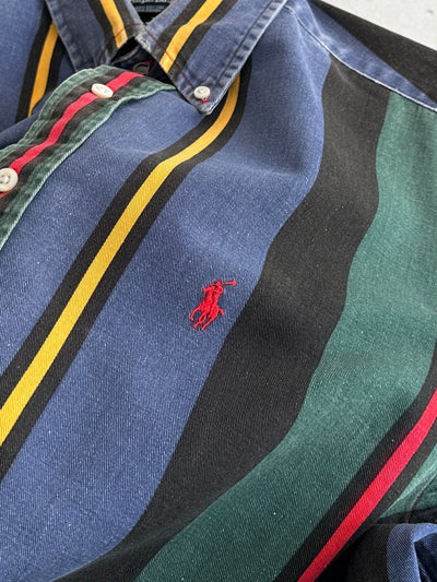 Ralph Lauren Vertical Stripe Denim Shirt (XL)