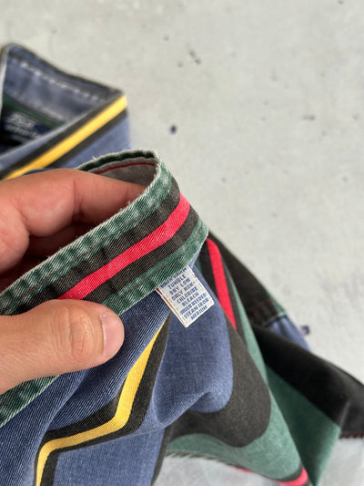 Ralph Lauren Vertical Stripe Denim Shirt (XL)