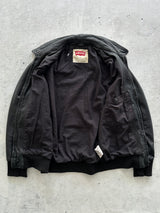 Blouson aviateur en cuir Levi's vintage avec fermeture éclair (M)