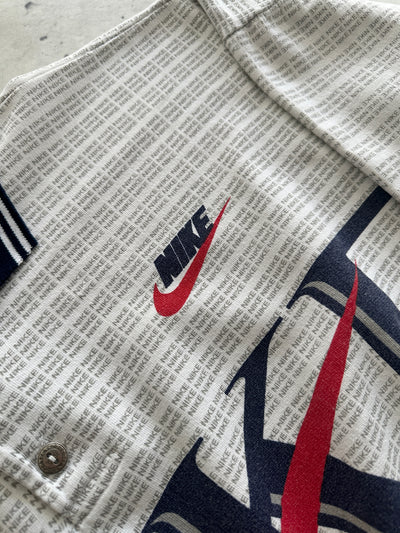 90's Nike All Over Print heavyweight Rugby Shirt (XL)