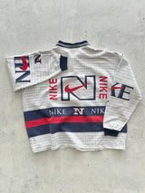 90's Nike All Over Print heavyweight Rugby Shirt (XL)
