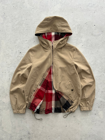 Burberry Blue Label Reversible Zip Up Hooded Jacket (Women's S)