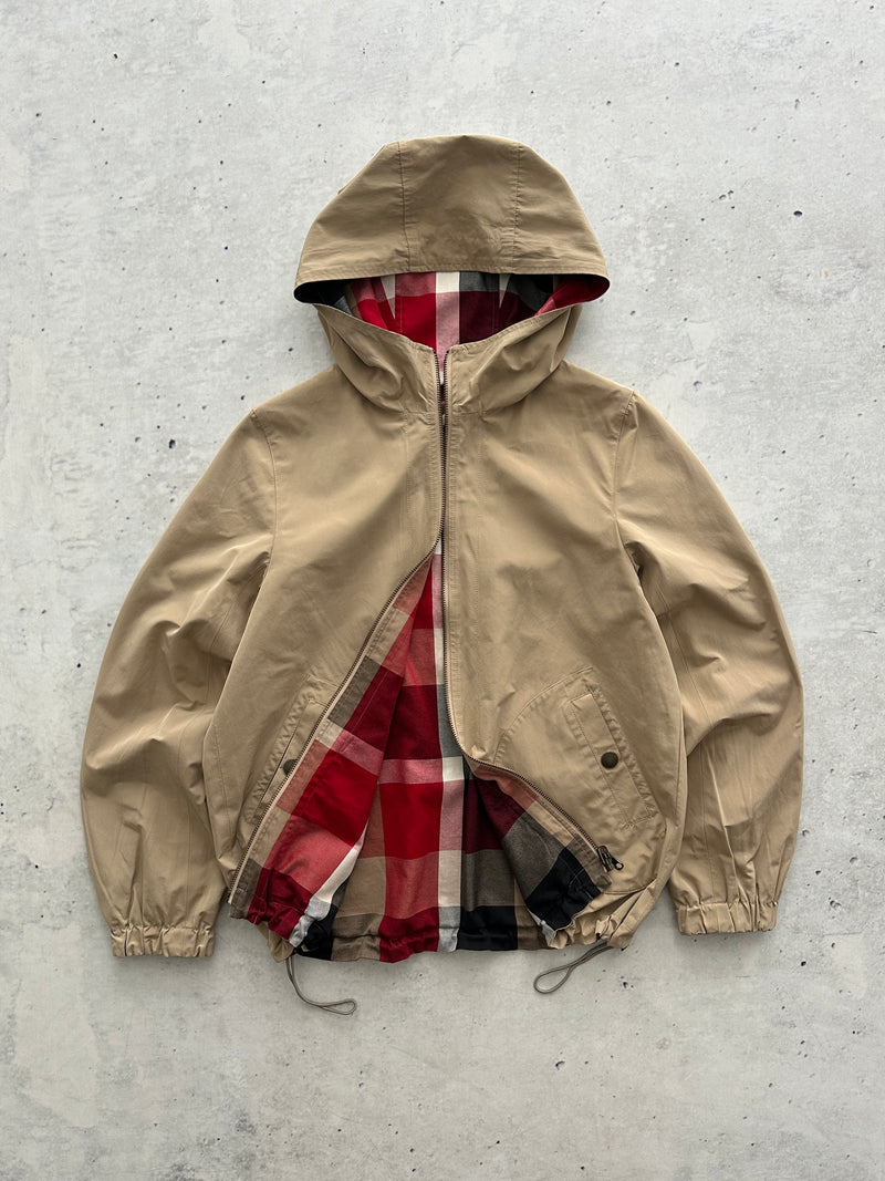 Burberry Blue Label Reversible Zip Up Hooded Jacket (Women's S)