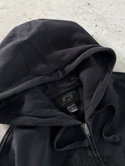00's Oakley Embroidered Spell Out Zip Up Hoodie (XL)