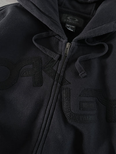 00's Oakley Embroidered Spell Out Zip Up Hoodie (XL)