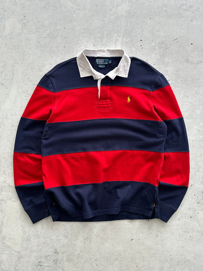 Chemise de rugby rayée poids lourd Ralph Lauren (L)
