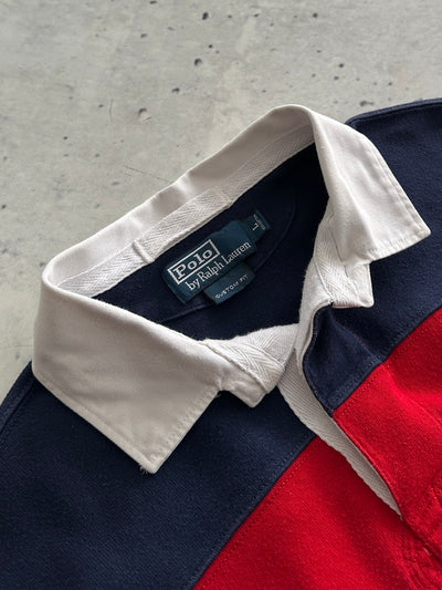 Chemise de rugby rayée poids lourd Ralph Lauren (L)