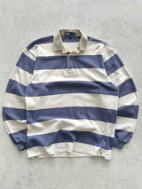 90's Ralph Lauren Heavyweight Stripe Rugby Shirt (L)