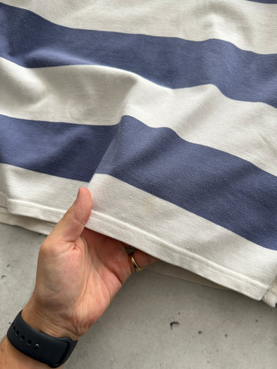 90's Ralph Lauren Heavyweight Stripe Rugby Shirt (L)