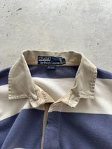 90's Ralph Lauren Heavyweight Stripe Rugby Shirt (L)