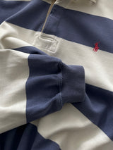 90's Ralph Lauren Heavyweight Stripe Rugby Shirt (L)