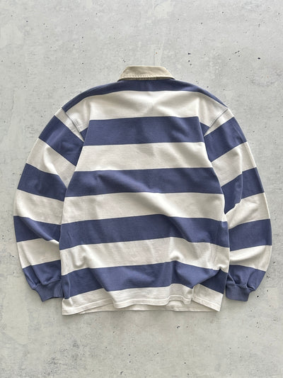 90's Ralph Lauren Heavyweight Stripe Rugby Shirt (L)
