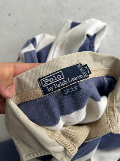 90's Ralph Lauren Heavyweight Stripe Rugby Shirt (L)
